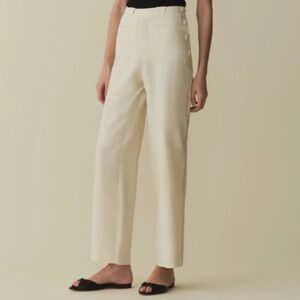 Doên Stratford Pant in Magnolia High-Waisted Linen Sailor Pants